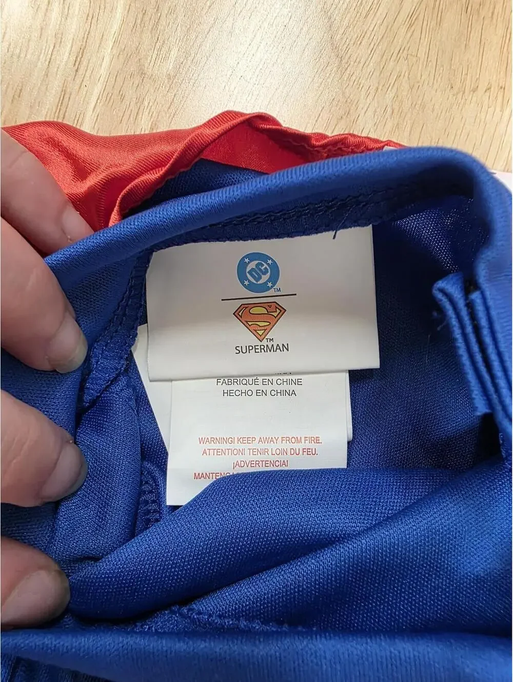 RUBIE’S SUPERMAN PET COSTUME FOR DOGS/CATS DC COMICS LARGE